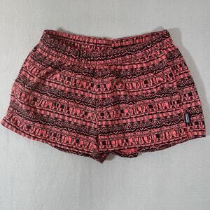 Patagonia Barely Baggies Aztec 2.5 Inch Shorts Women's Small Pink Black Unlined